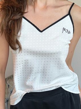 Kate Spade White Satin Cami Bridal Embroidered Mrs Loungewear